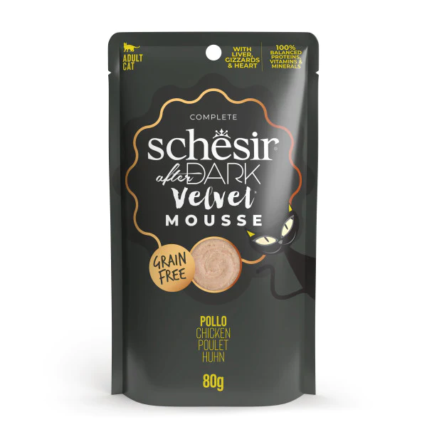 all_21232104_main_55a918d9-9dda-4b03-9c78-29f4a2394ba1_720x_1_.png Schesir Cat After Dark Velvet Mousse Chicken (6 Sachets x 80g)