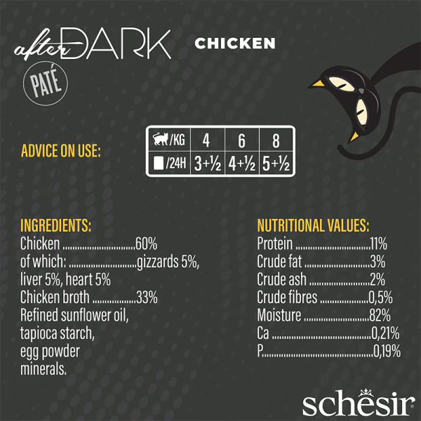 Schesir Cat After Dark Chicken Paté (6 x 80g)