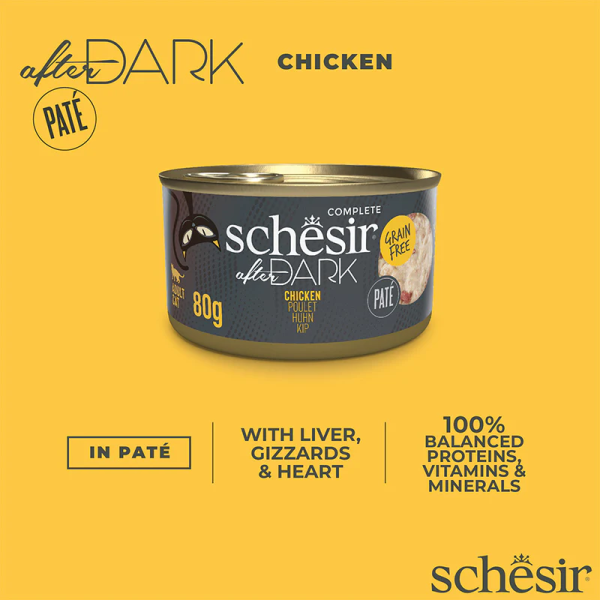 Schesir Cat After Dark Chicken Paté (6 x 80g)