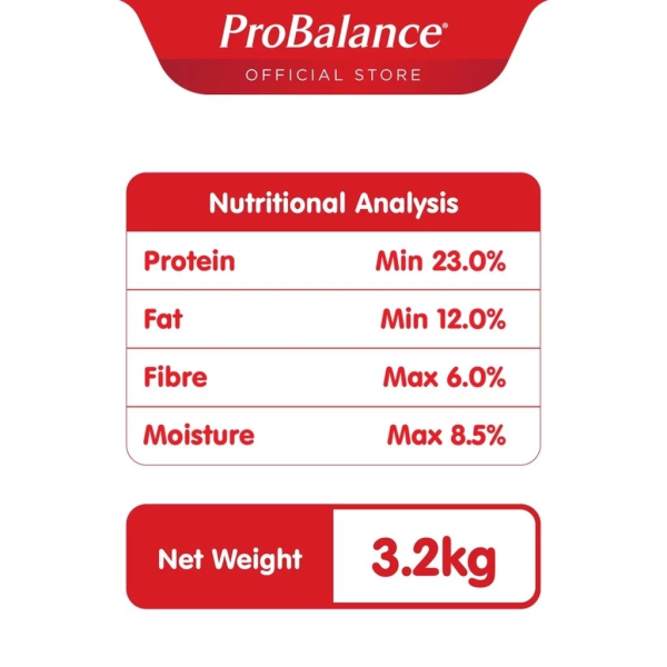 ProBalance Adult Dry Dog Kibbles Food - LAMB (3.2kg)